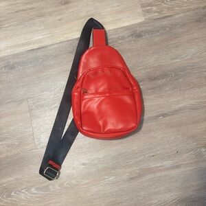 Red crossbody bag
